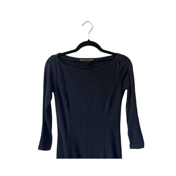 Ralph Lauren Black Label Sheath Dress Size 6  MInimalist Capsule Wardrobe Wool - Picture 2 of 8